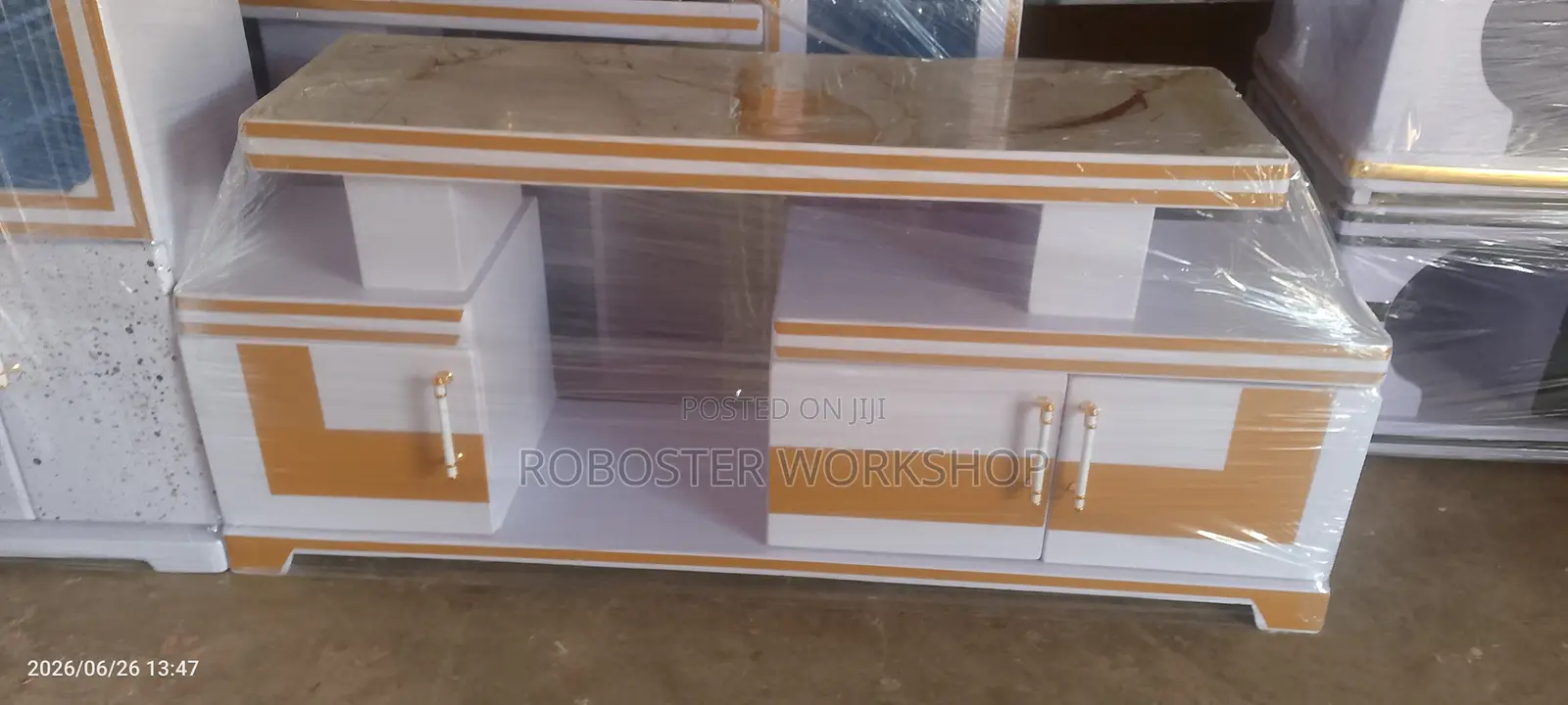 Gold White Tv Stand