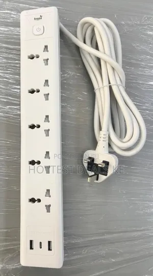 Icona London 3-Way Universal Extension Power Strip in White