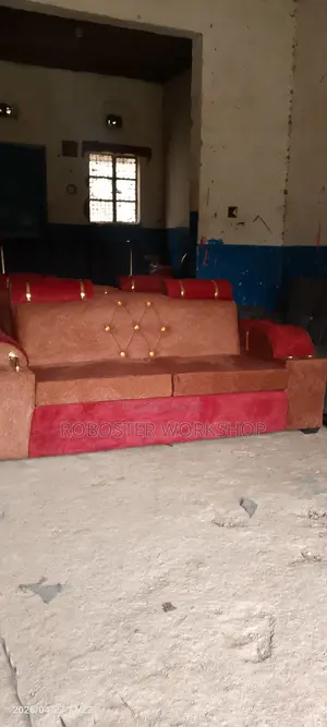 Brown 3 Seater Modern Sofa