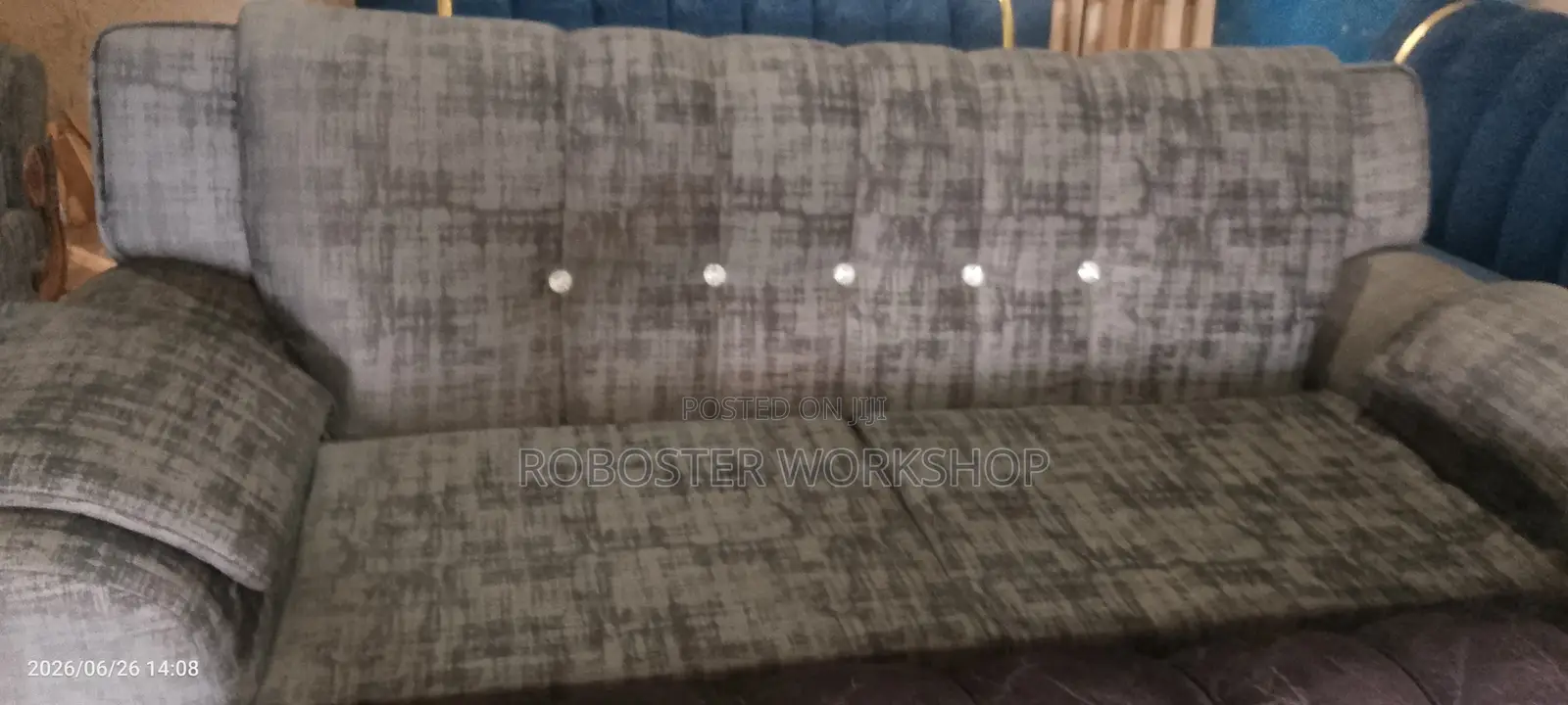 Grey 3 Seater Sofa