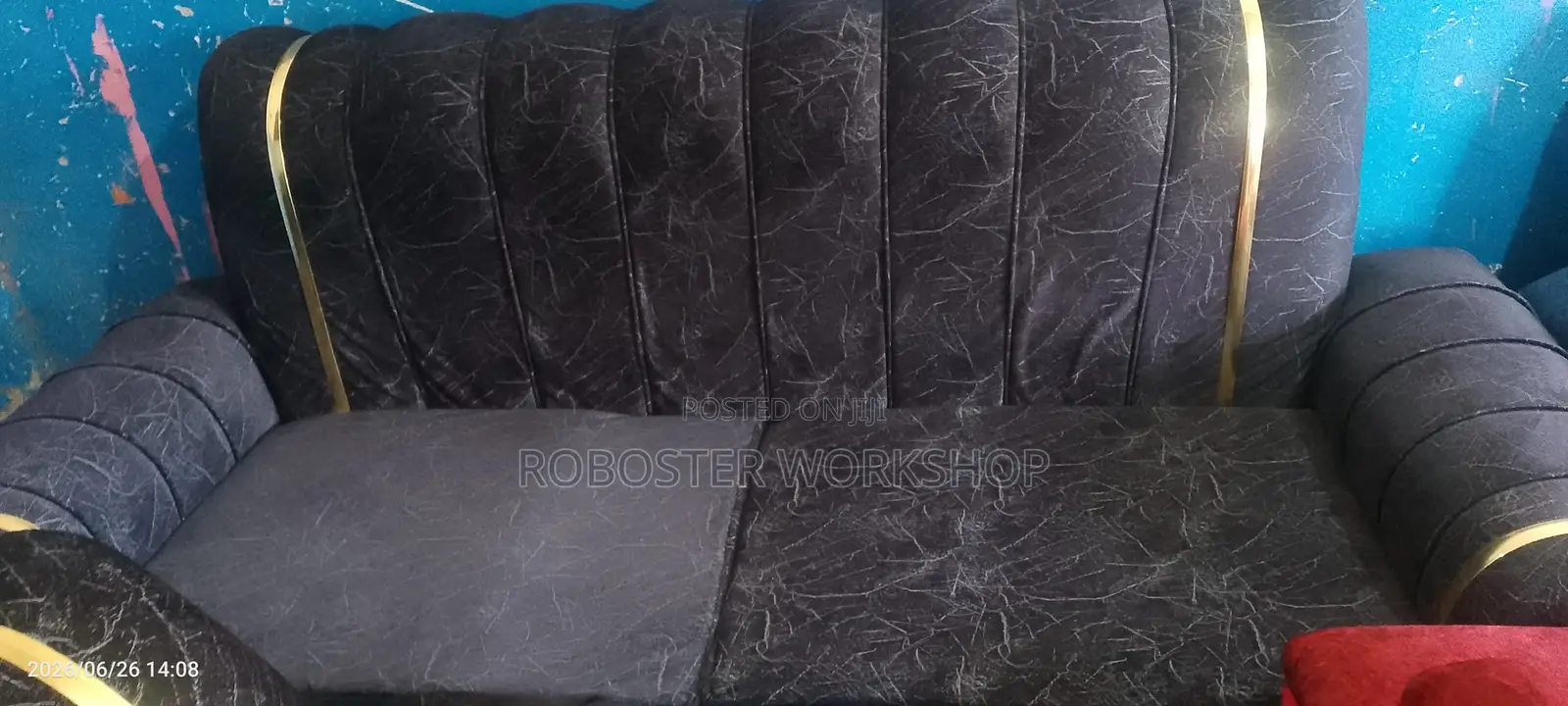 Black 5 Seater Sofa