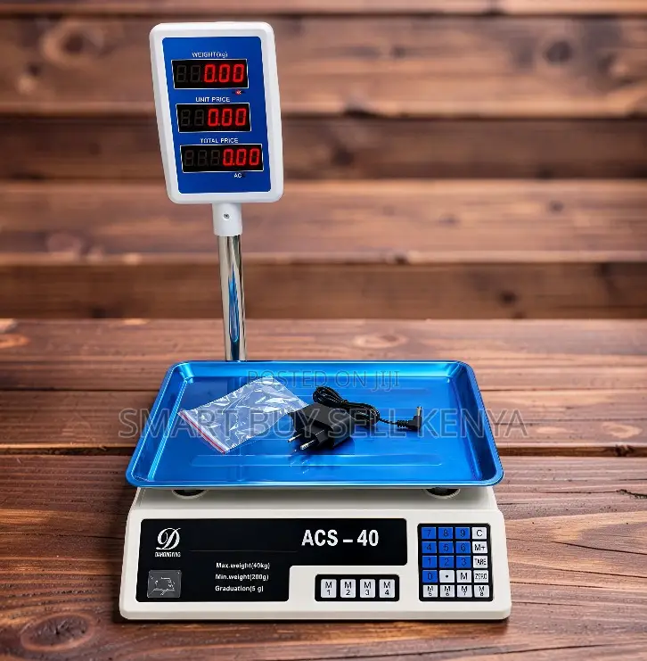 Easy to Clean Acs 40 Upto 40kgs Computerized Electronic Weight Scale