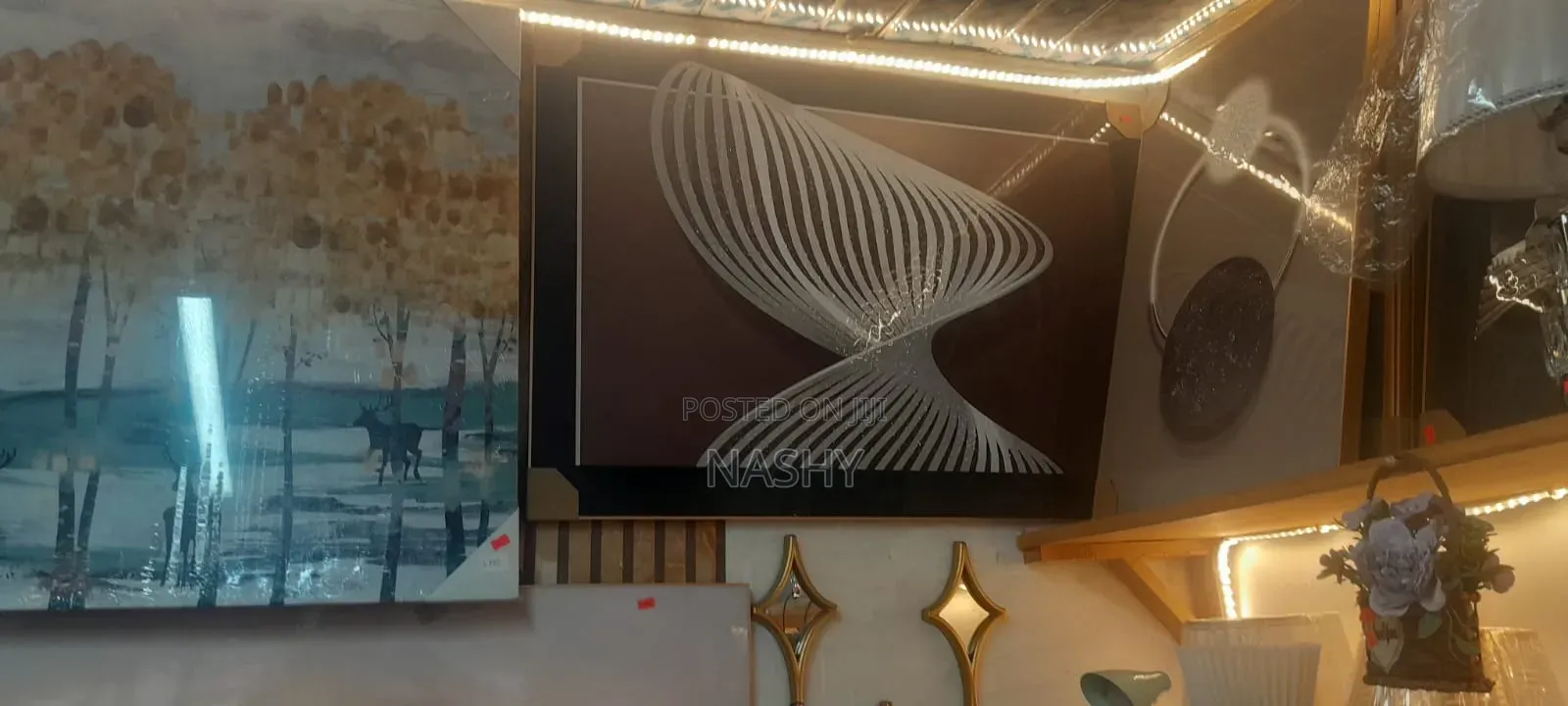 Modern Abstract Wall Art Featuring a Monochrome.