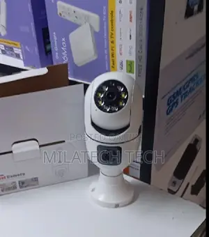 360° Dual Lens PTZ Bulb Camera With V380 App Remote Monitoring