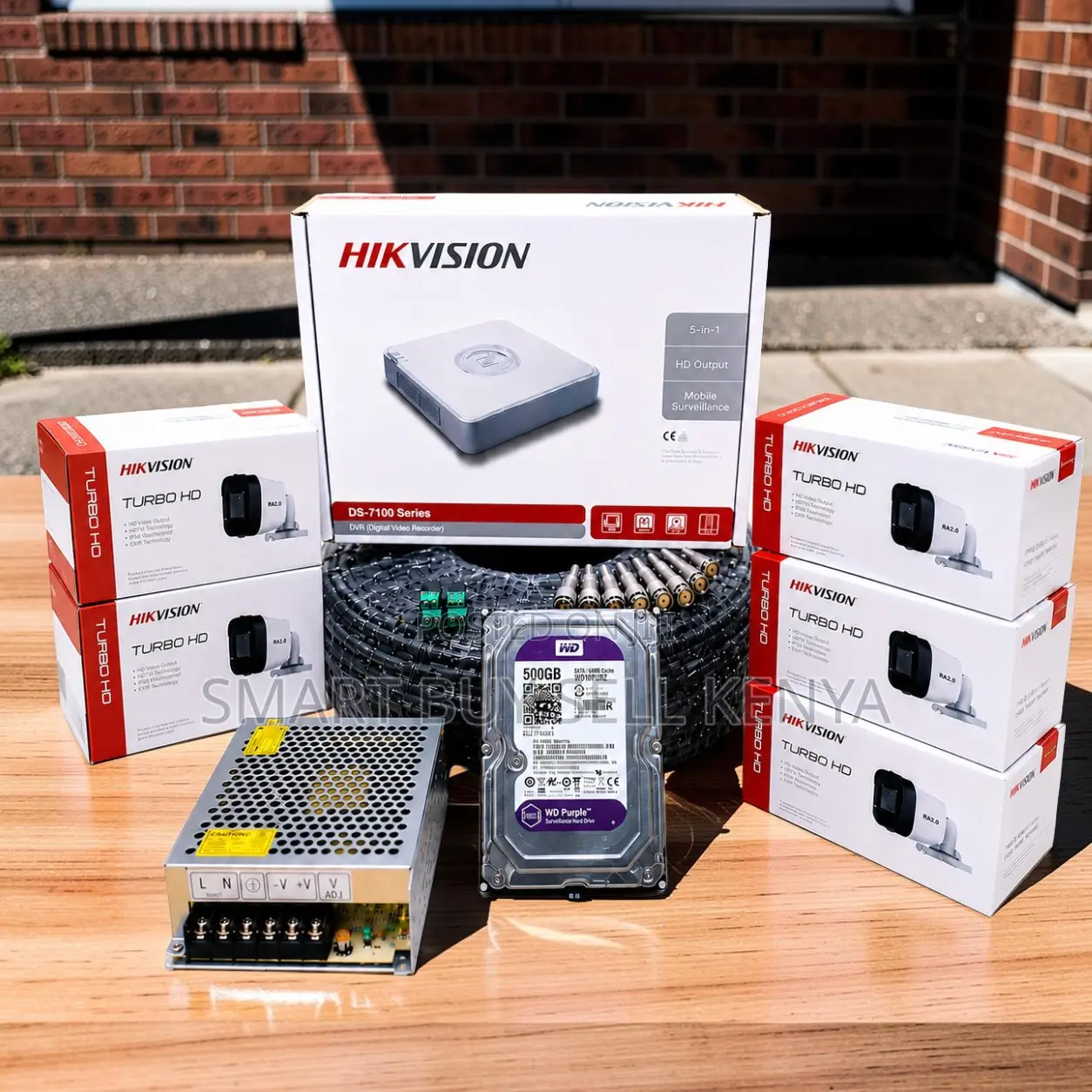 Ios Support 5 Hikvision 1080p Full Hd CCTV Cameras Complete System Kit