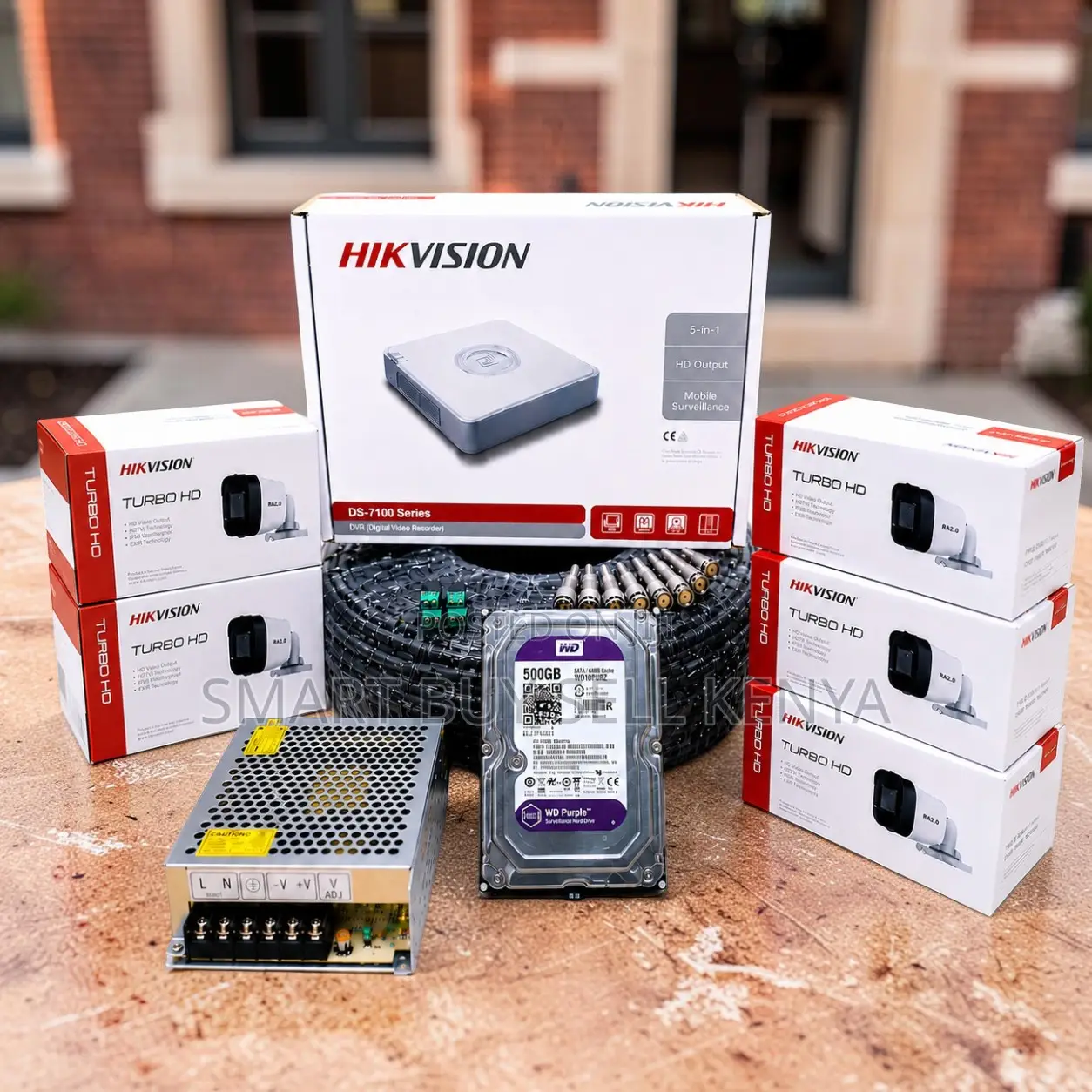 Weather-Resistant 5 Hikvision 1080p CCTV Cameras Complete System Kit