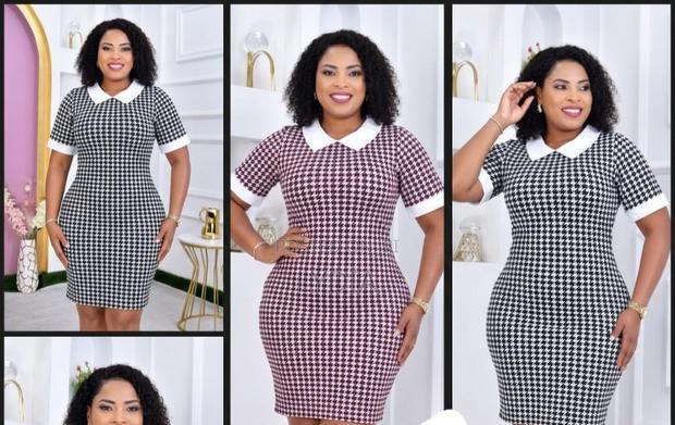 Checked Bodycon Dress - thumbnail 4