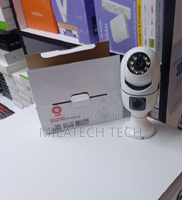 V380 Ai Dual Lens PTZ Bulb Camera With Full Color Night Vision