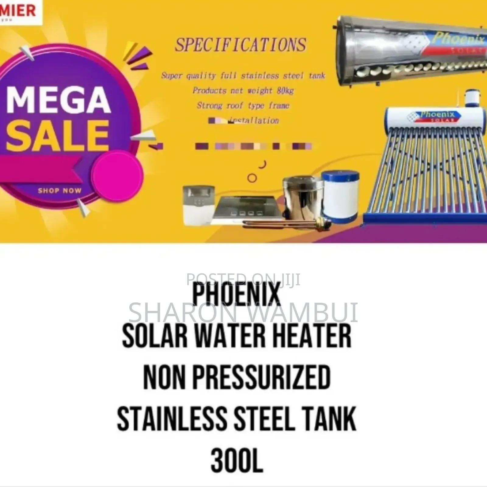 300l Non Pressurized Solar Heater/Solar Heater Non Pressurized 300l