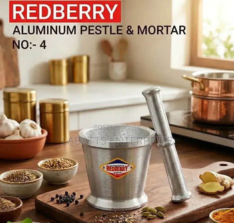 Redberry Aluminium Mortar Pestle