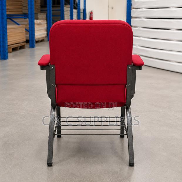 Red Stackable Fabric Wedding Chair. - thumbnail 3