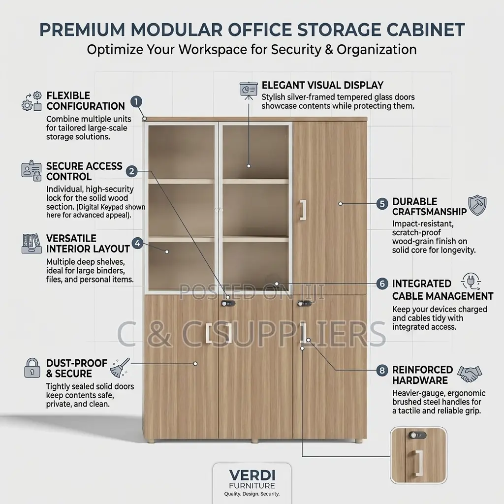 Office Executive Wooden File Cabinet