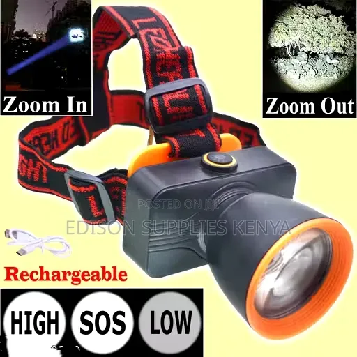 Headlamp Zoom Rechargeable Head Lamps Led Zoomable Torch Headlight