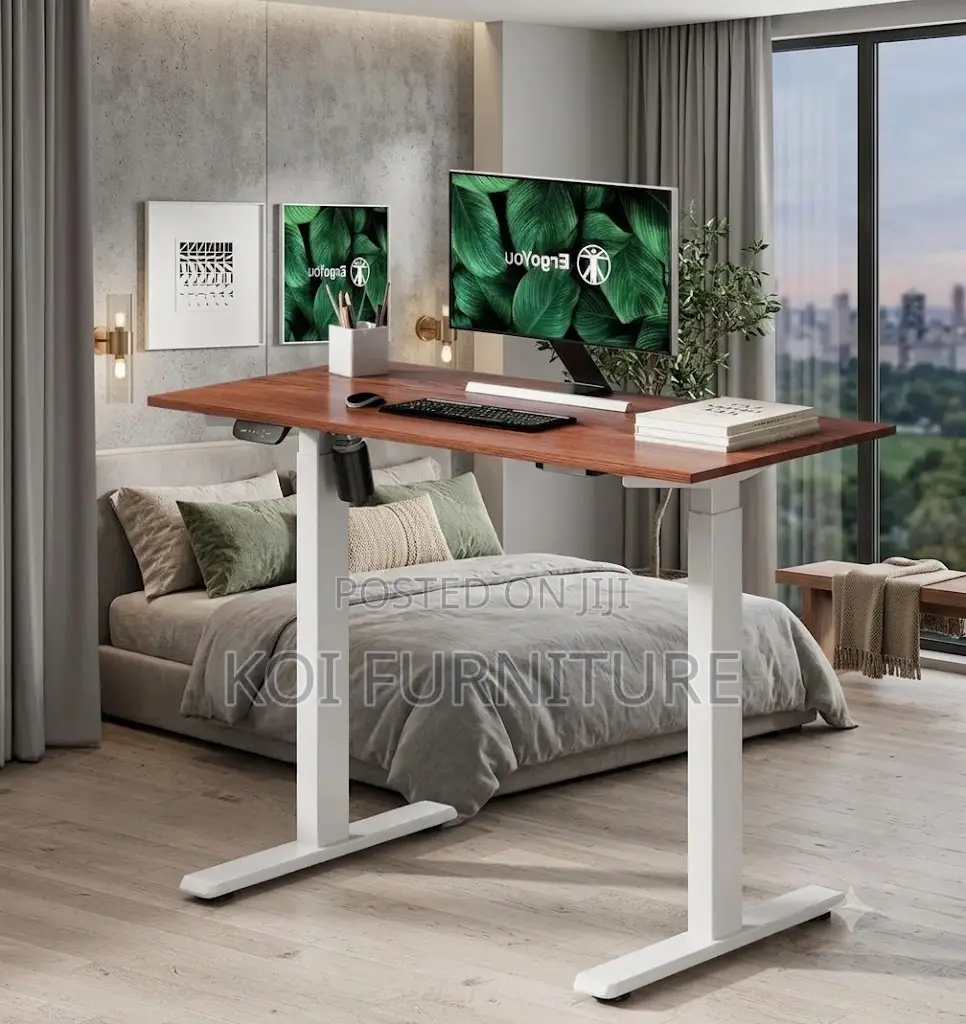 Office Desk; 1.4 Meters Electric Adjustable Aurore Computer Desk