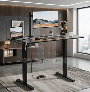 Office Desk; 1.4 Meters Electric Adjustable Aurore Computer Desk