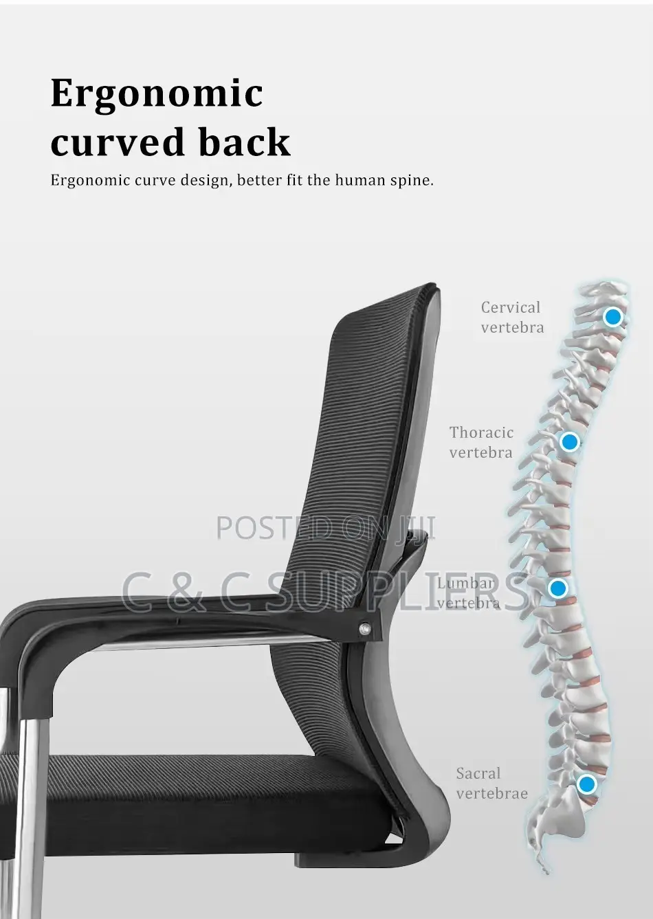 Office Mesh Breathable Visitor's Chair.