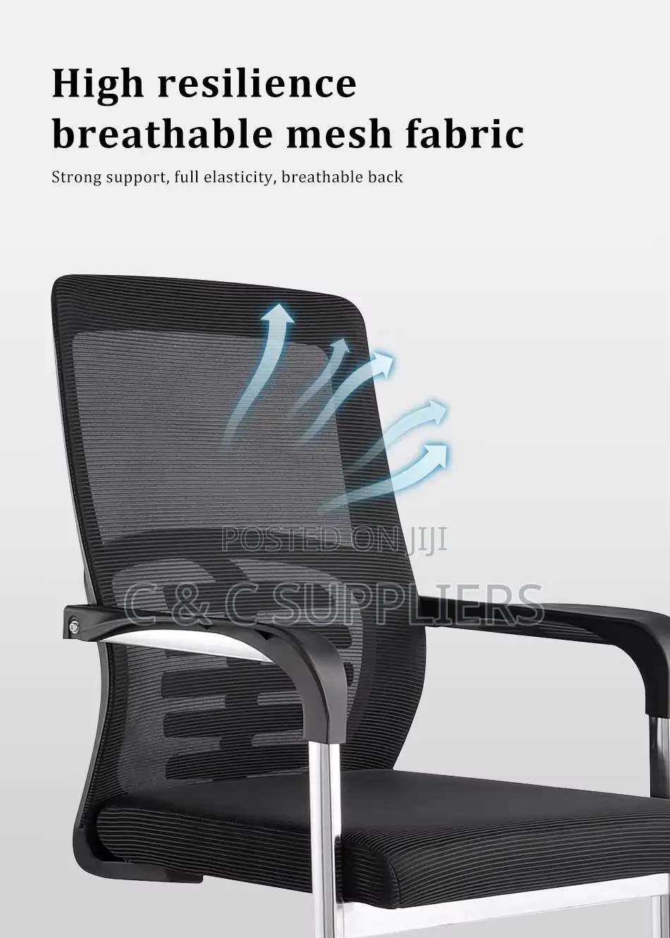 Office Mesh Breathable Visitor's Chair.