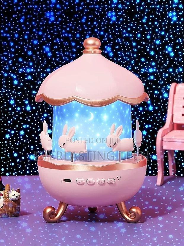 6-Theme Rotating Bunny Carousel Night Light - thumbnail 2