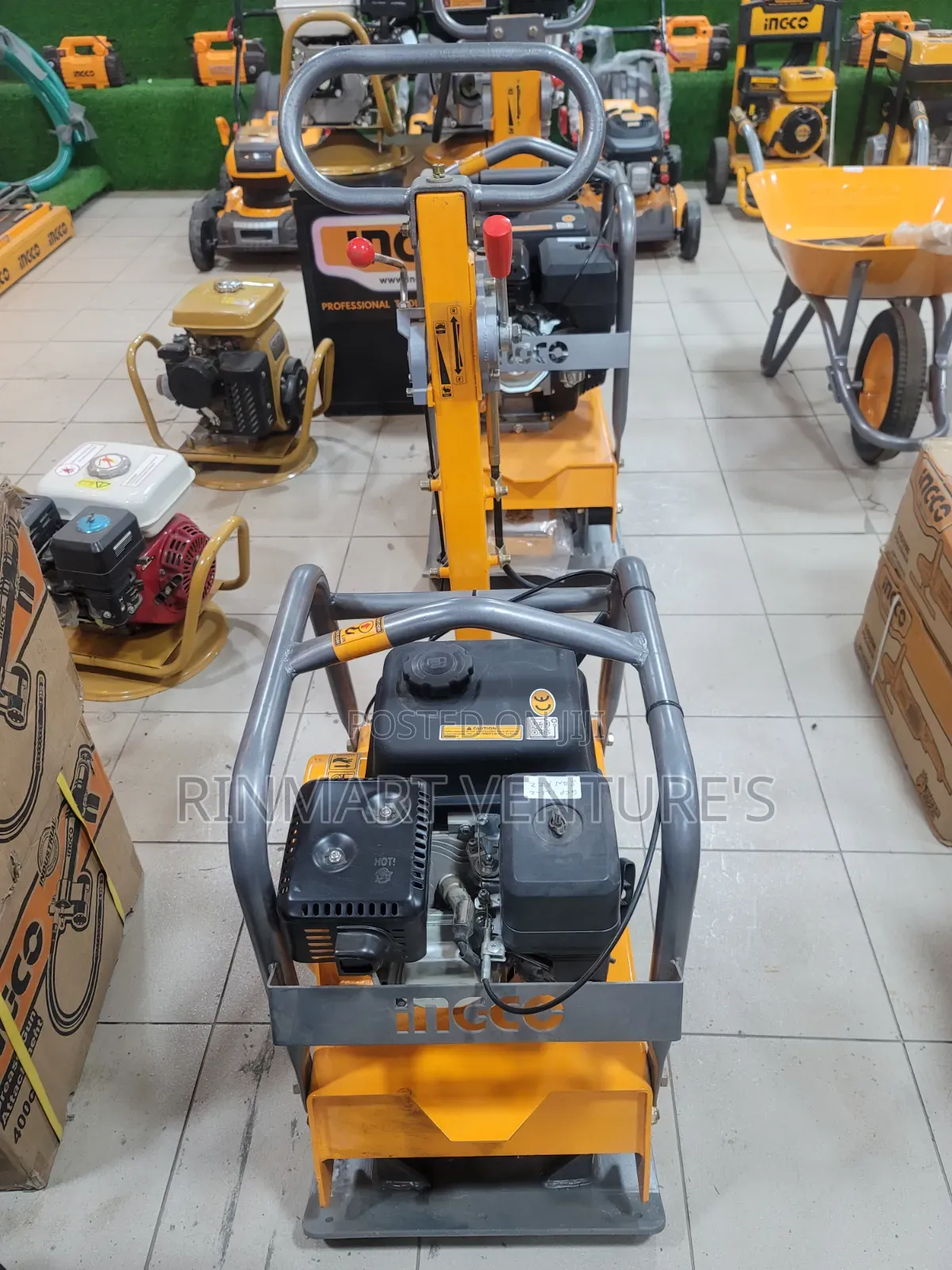 Long Lasting Ingco Gasoline Lawn Mower Vibratory Plate Tamper