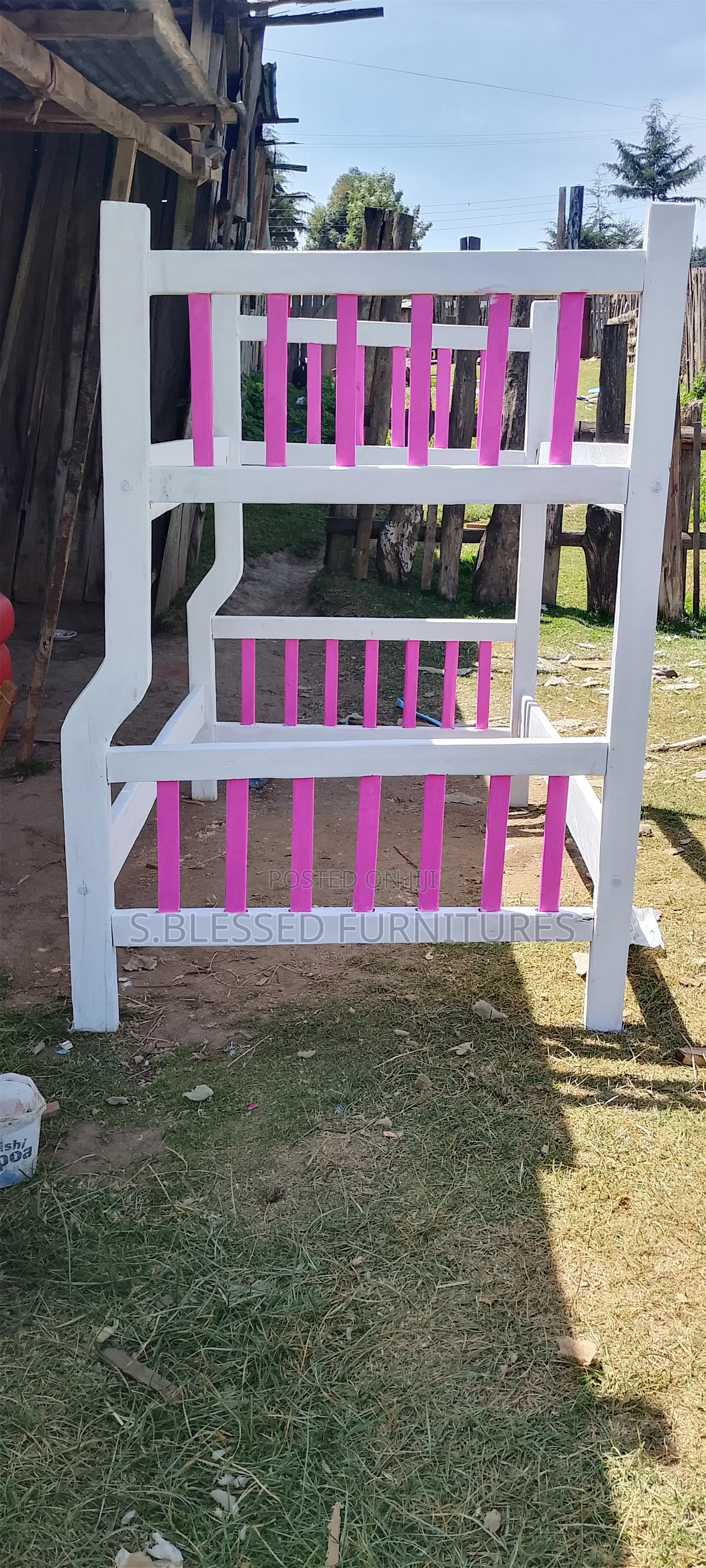 Pink/White Double Decker Bed