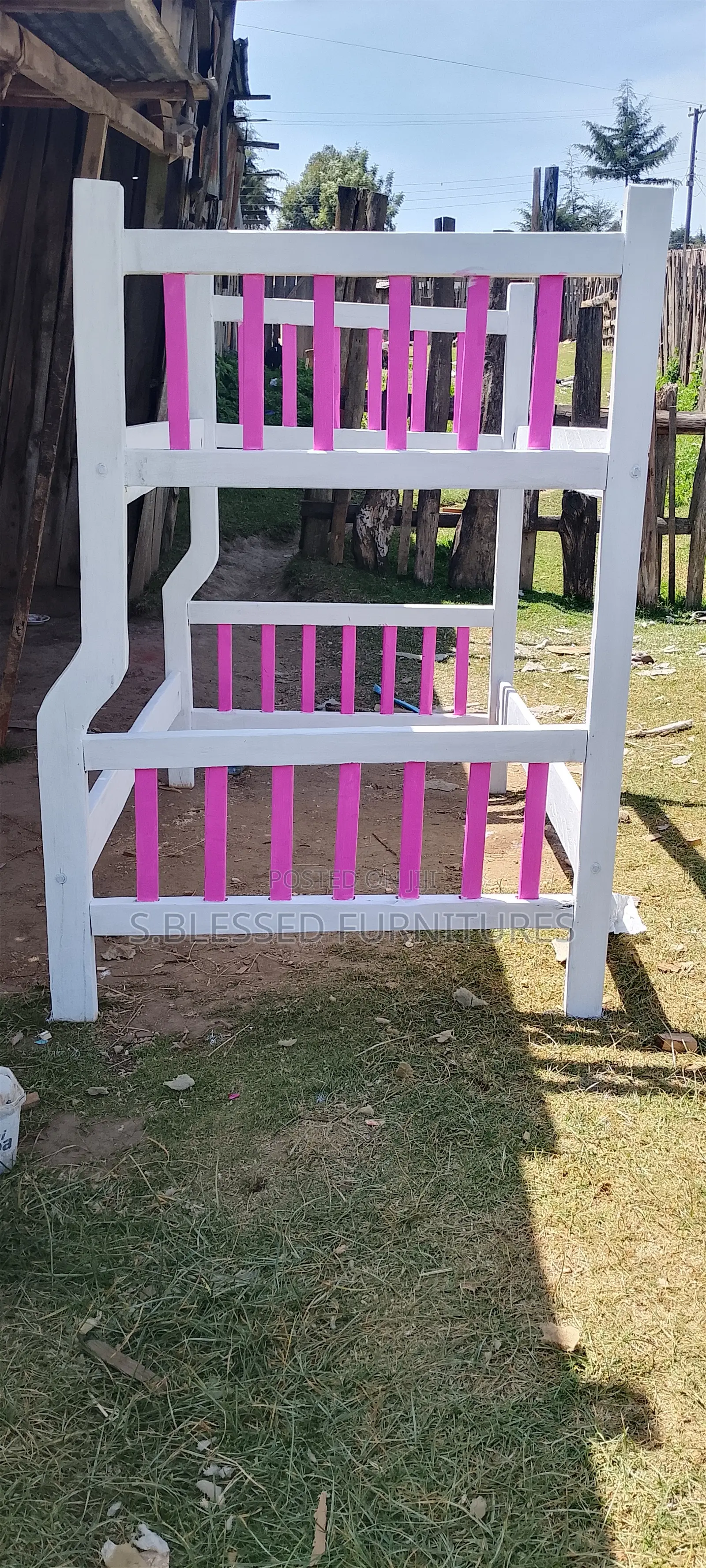 Pink/White Double Decker Bed