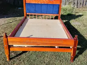 Brown/Blue Moquette Bed