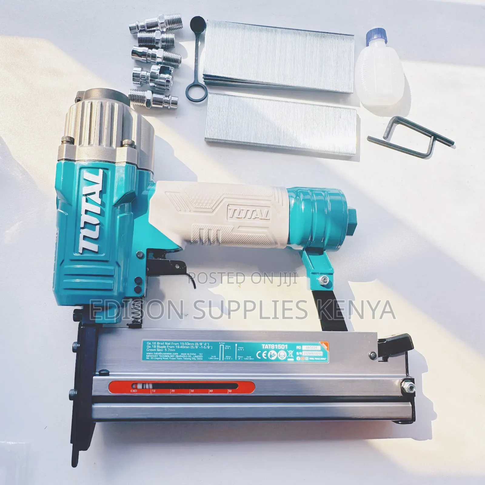 Total 2 In 1 Combo Brad Nailer Air Stapler Pneumatic Staple Gun