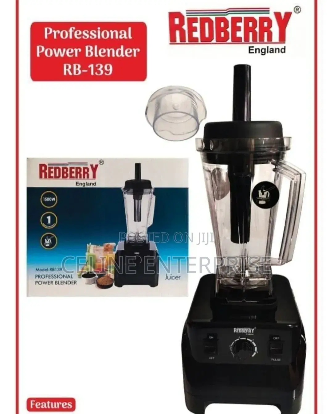 ""Redberry"" Premium Range of Blender Rb 139