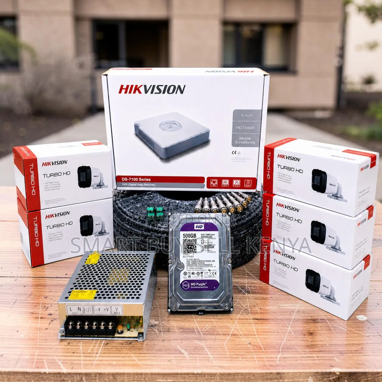 Android Support 5 Hikvision 1080p Hd CCTV Cameras Complete System Kit