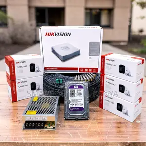 Android Support 5 Hikvision 1080p Hd CCTV Cameras Complete System Kit