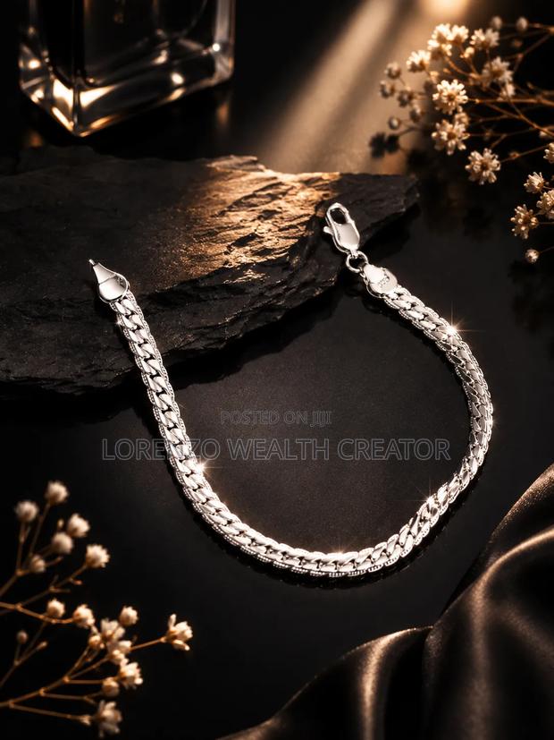 925 Elegant Silver Bracelet for Men Women | Stylish Fashion Jewelry