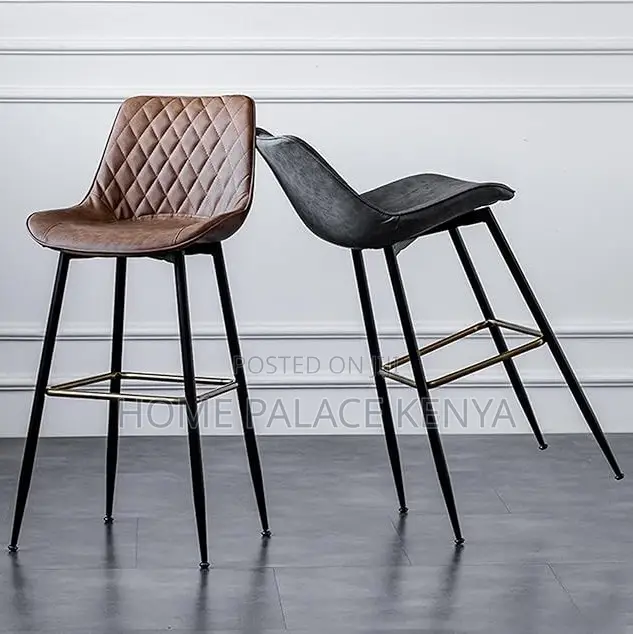 Bar Stool: Kitchen Island Stool With Gold Footrest