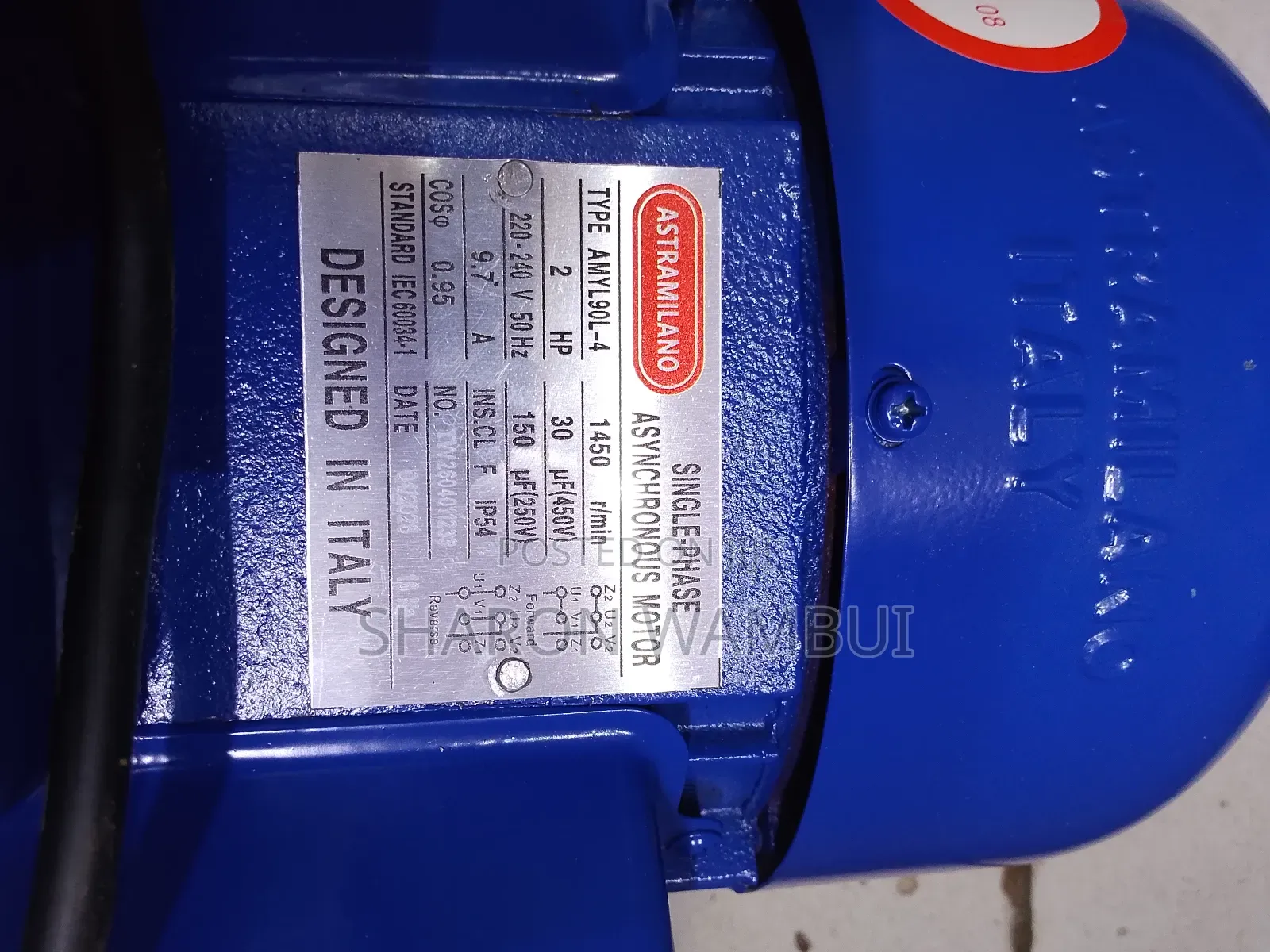 Astramilano 2hp Electric Motor/2hp Astramilano Motor