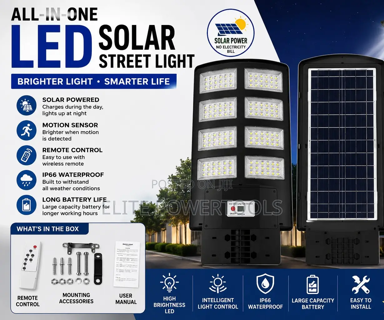 All-in-One Led Solar Street Light With Remote Control