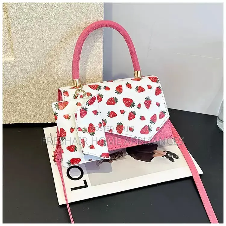Pink and White Handbag/ Ladies Small Bag
