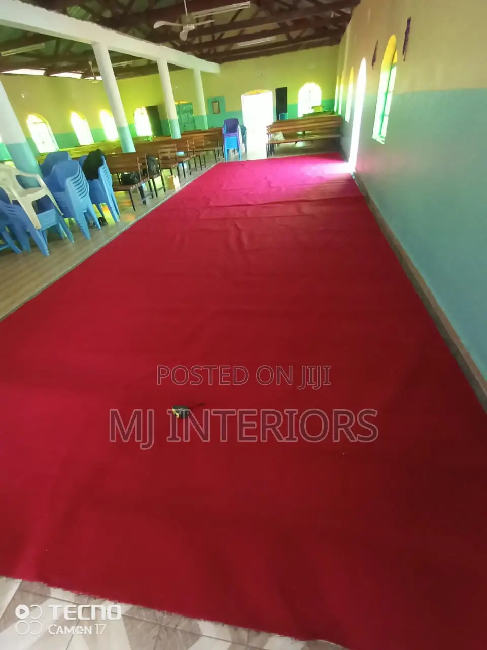 Red Delta Wall to Wall Carpet With Quality Finishing