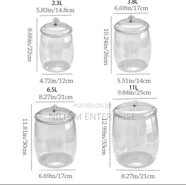 5 in 1 Airtight Acrylic Storage Containers - thumbnail 2