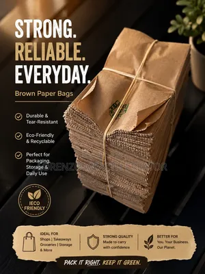 2kg Brown Kraft Paper Bags – Strong Eco-Friendly Packaging