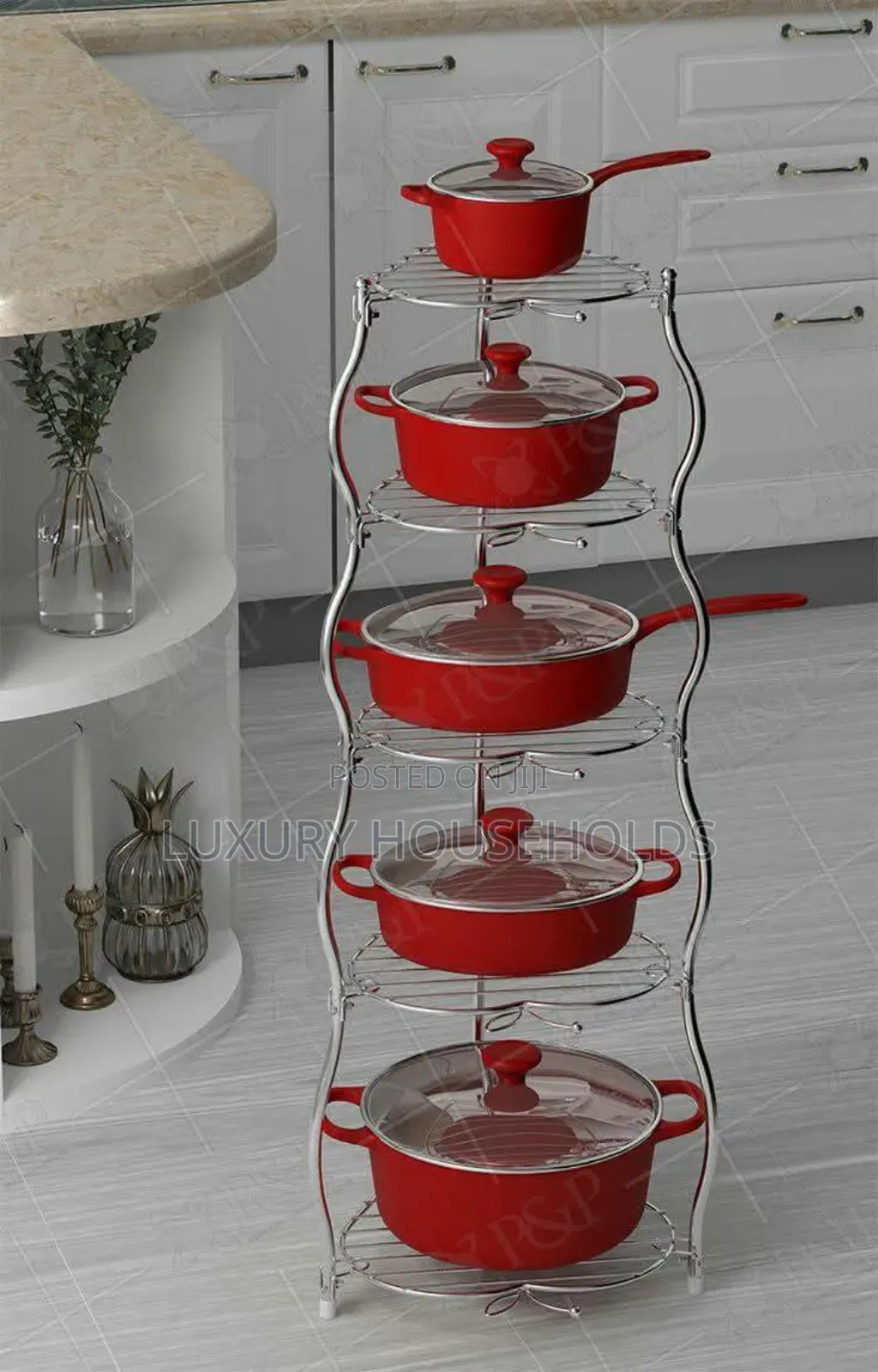 5- Tier Kitchen Pot And Pan Organizer Rack