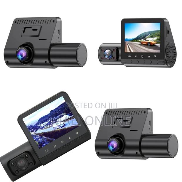 Front Inside Rear Night Vision G-Sensor 3 Channel Dash Camera