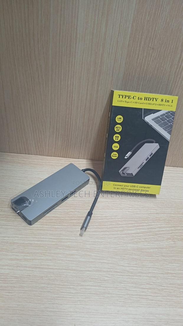 Next-Gen 8 in 1 Usb Hub – Plug Play Adapter