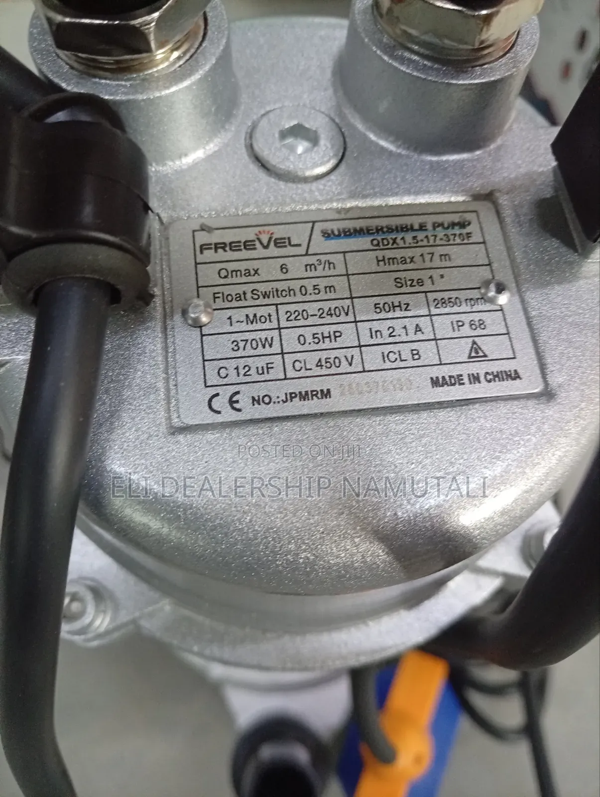 Freevel Qdx1.5-17-370f High Flow Electric Water Transfer Pump