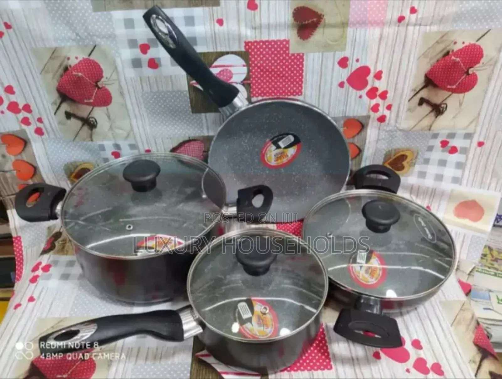 Non Stick Marble Coated 7-Piece Cookaware Set