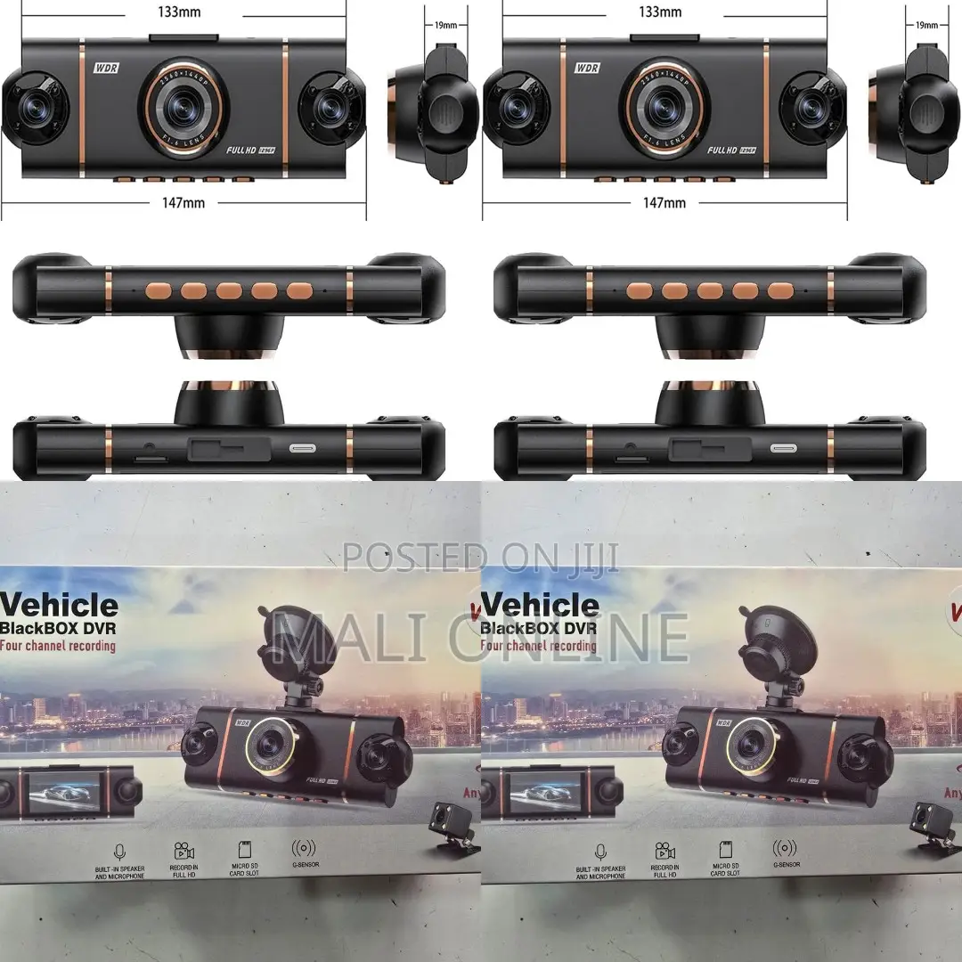 Front Rear Left Inside Four Way Recording 4channel Hd Car Dash Camera