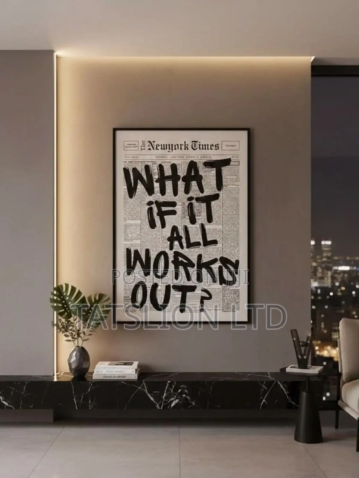 Glass Wall Art A4 Work Out