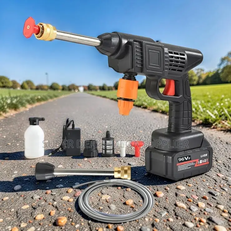 Portable High Pressure Washer Gun With Lithium Ion Battery and Hose