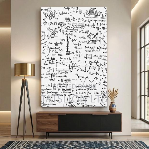 Maths Glass Wall Art From A4