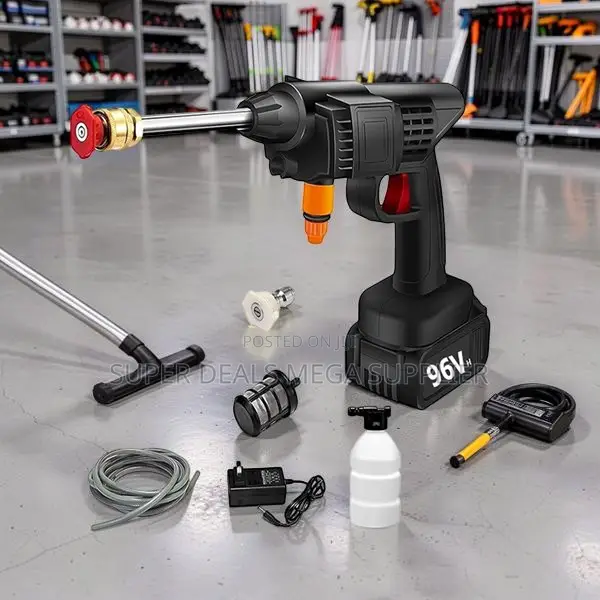 Cordless Rechargeable Portable Car Washer Gun With 3 in 1 Jet Spray