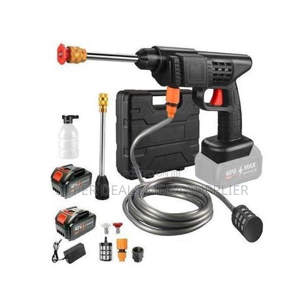 Cordless Rechargeable Car Washer Gun With Jet Spray and 5m Hose Pipe - main view