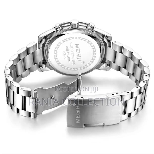 Unisex Silver Megir Chronograph Watch - thumbnail 2